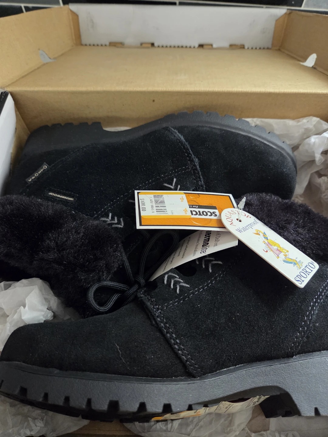 Sporto Holly Waterproof Boots - Black Size 7