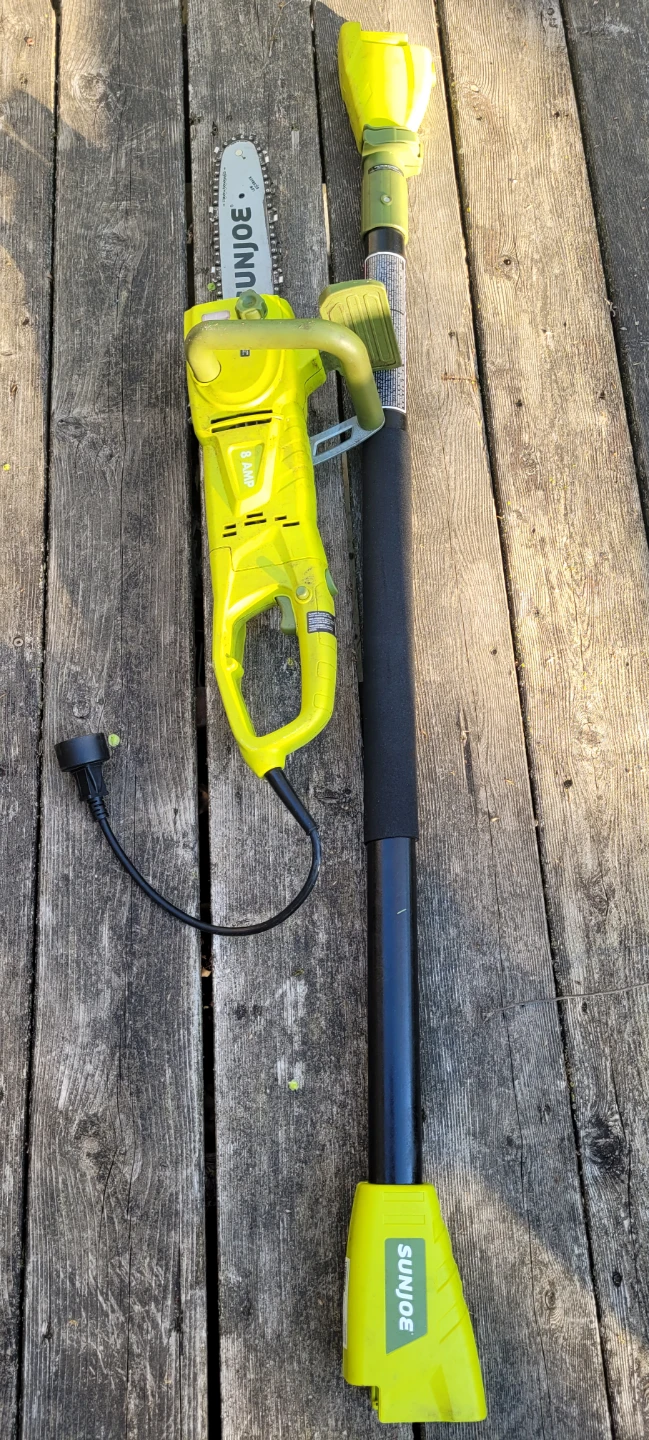 Sun Joe Electric Convertible Pole Chain Saw 10-inch 8.0 Amp