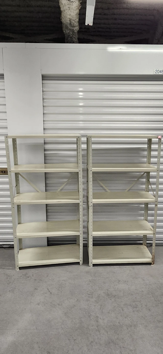 Metal shelf unit of 2, one for $30