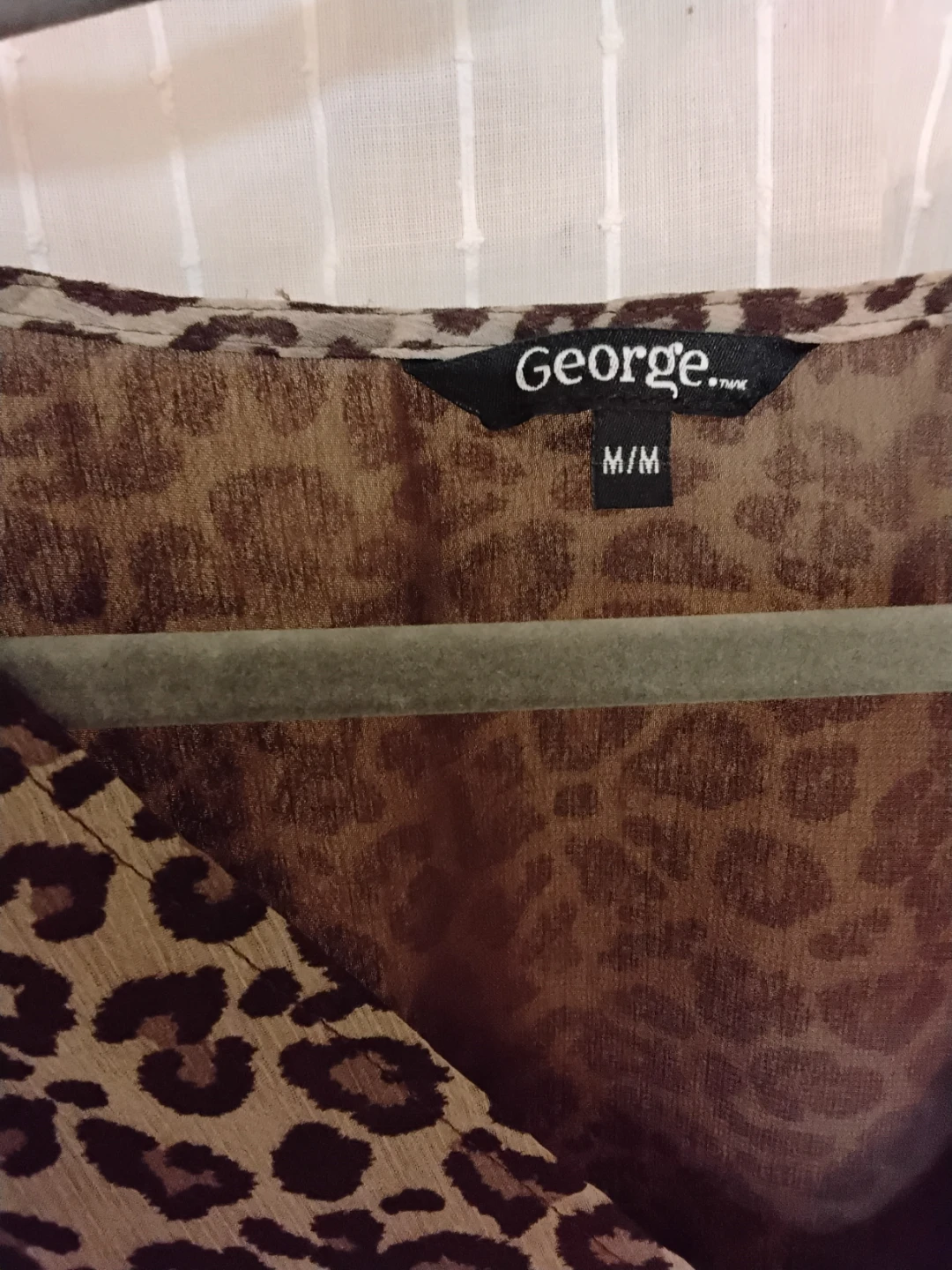 Leopard Print Chiffon Blouse m - photo 3