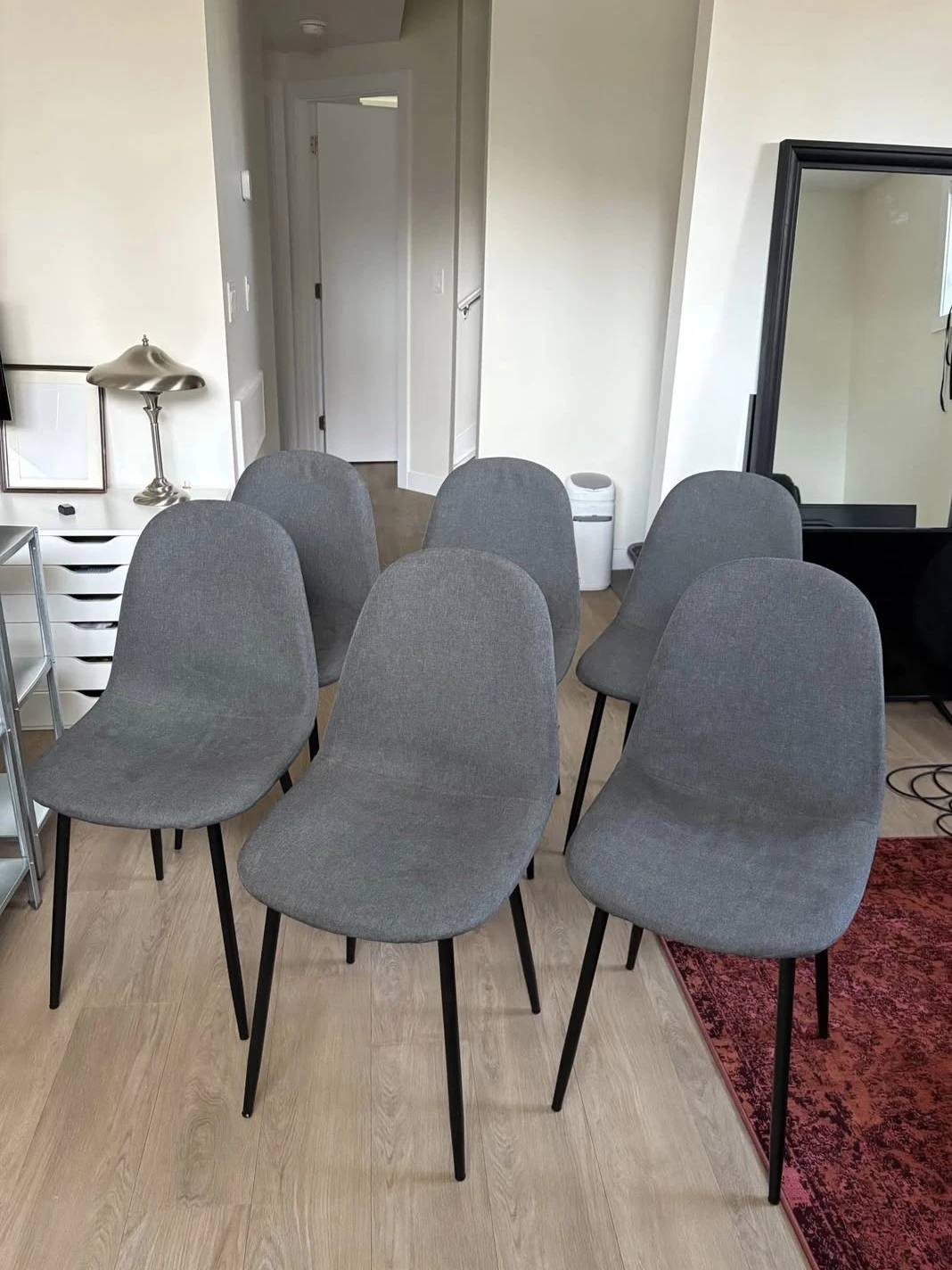 Set of 6 Grey Dining Chairs - photo 2