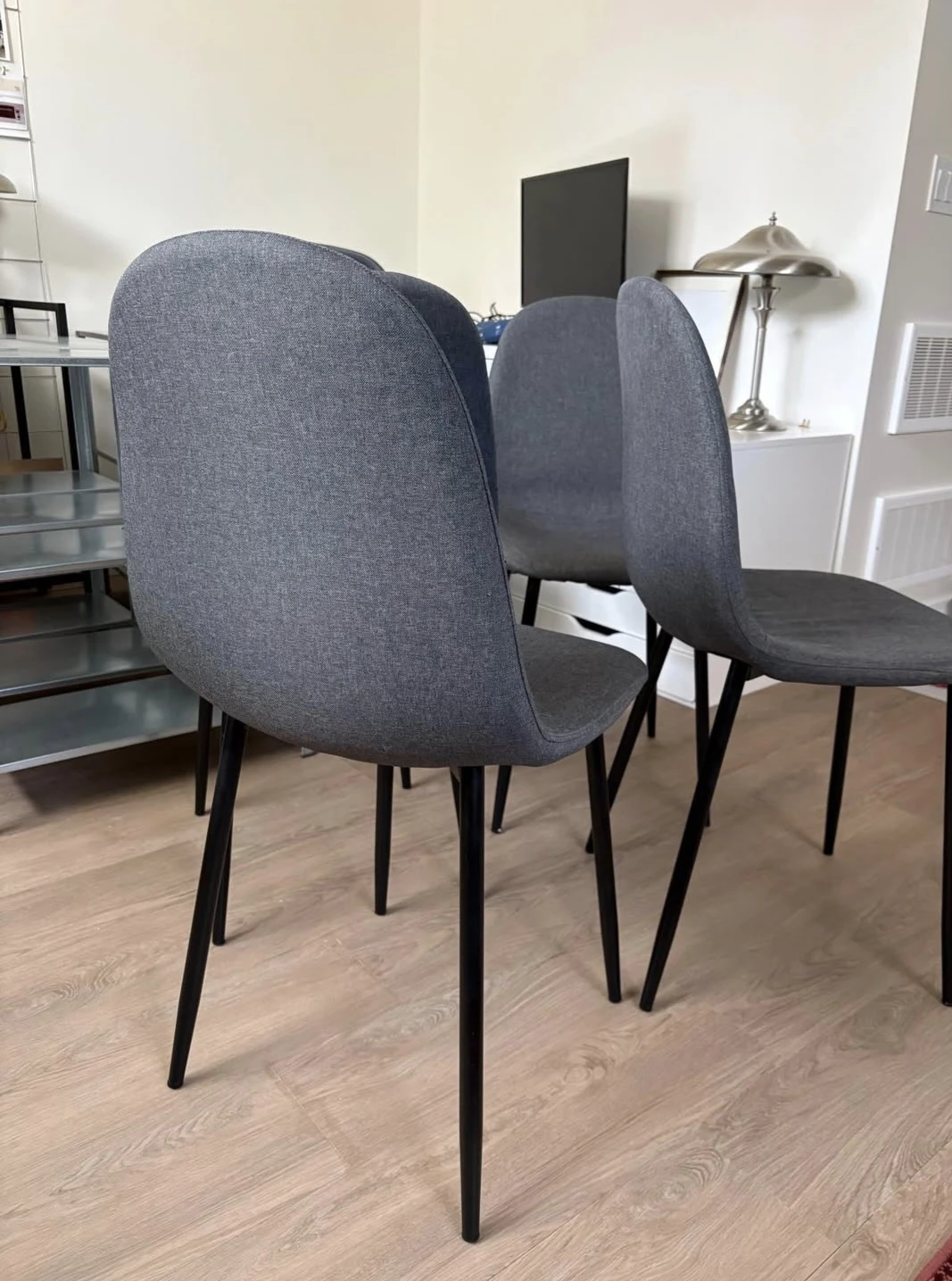 Set of 6 Grey Dining Chairs - photo 4