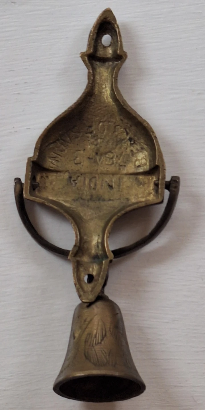 Vintage Brass Door Knocker with Bell - photo 2