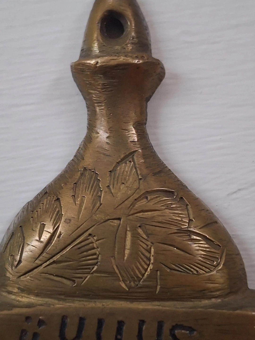 Vintage Brass Door Knocker with Bell - photo 4
