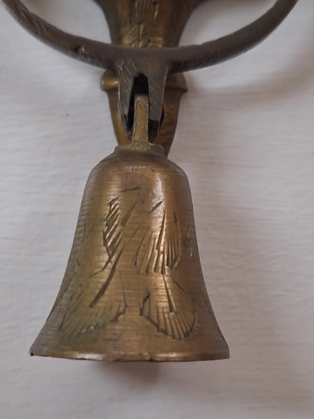 Vintage Brass Door Knocker with Bell - photo 5