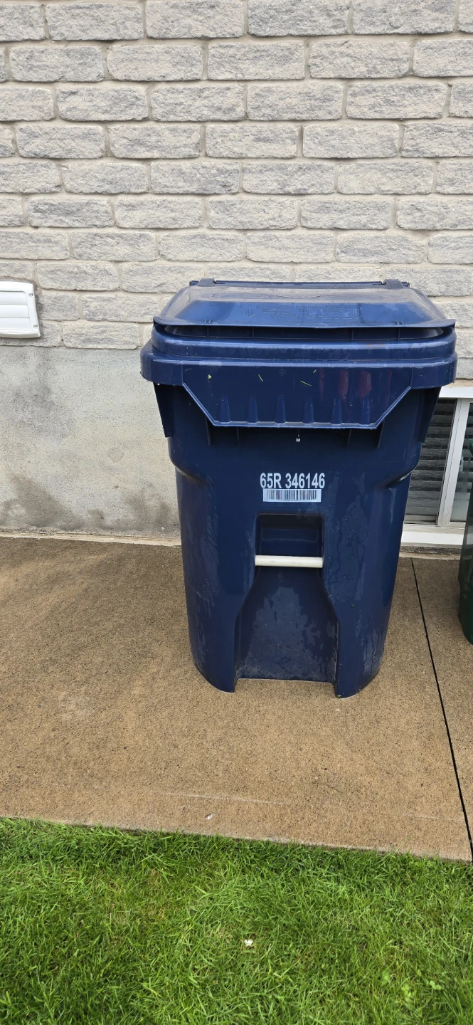 Blue Wheeled Garbage Bin