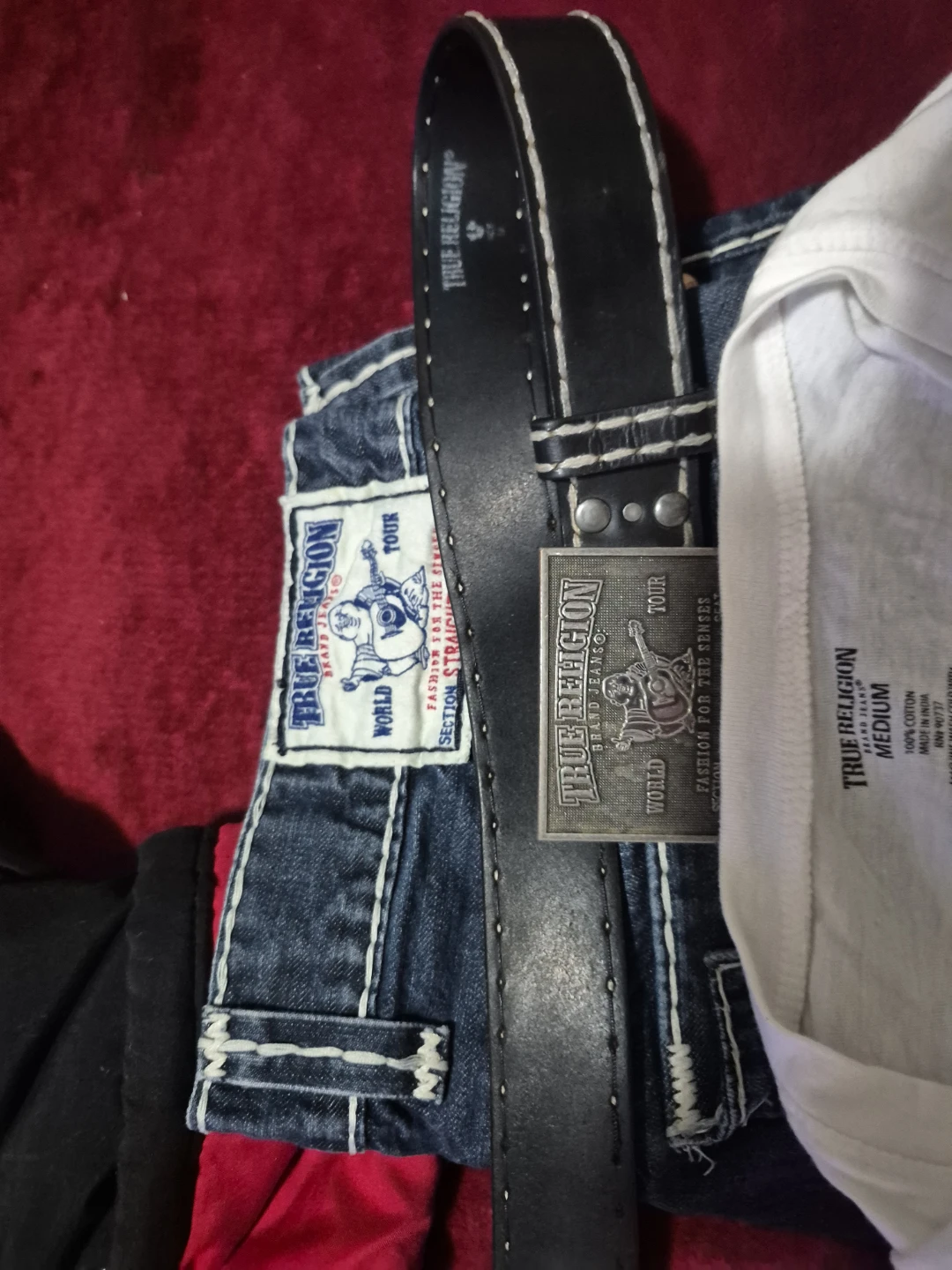 True Religion Belt and T-Shirt Bundle