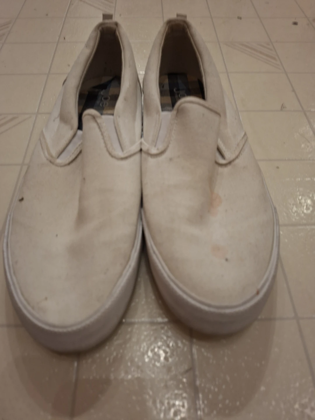 White Slip-On Sneakers