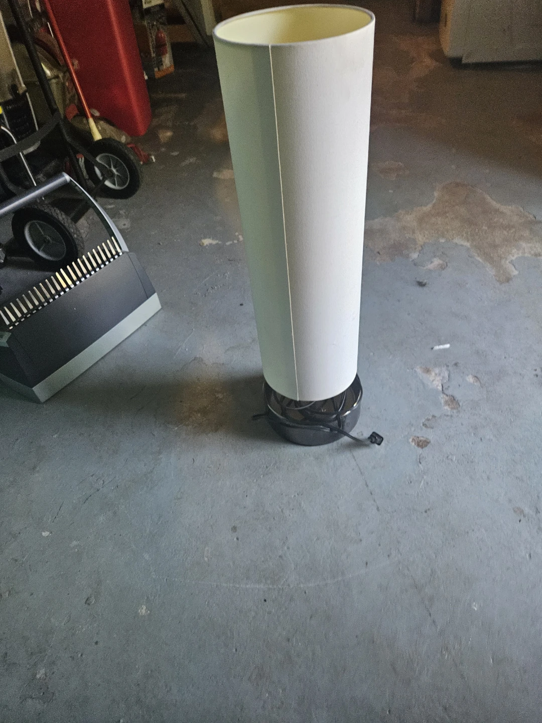 Tall Cylinder Lamp with Cream Shade - photo 5