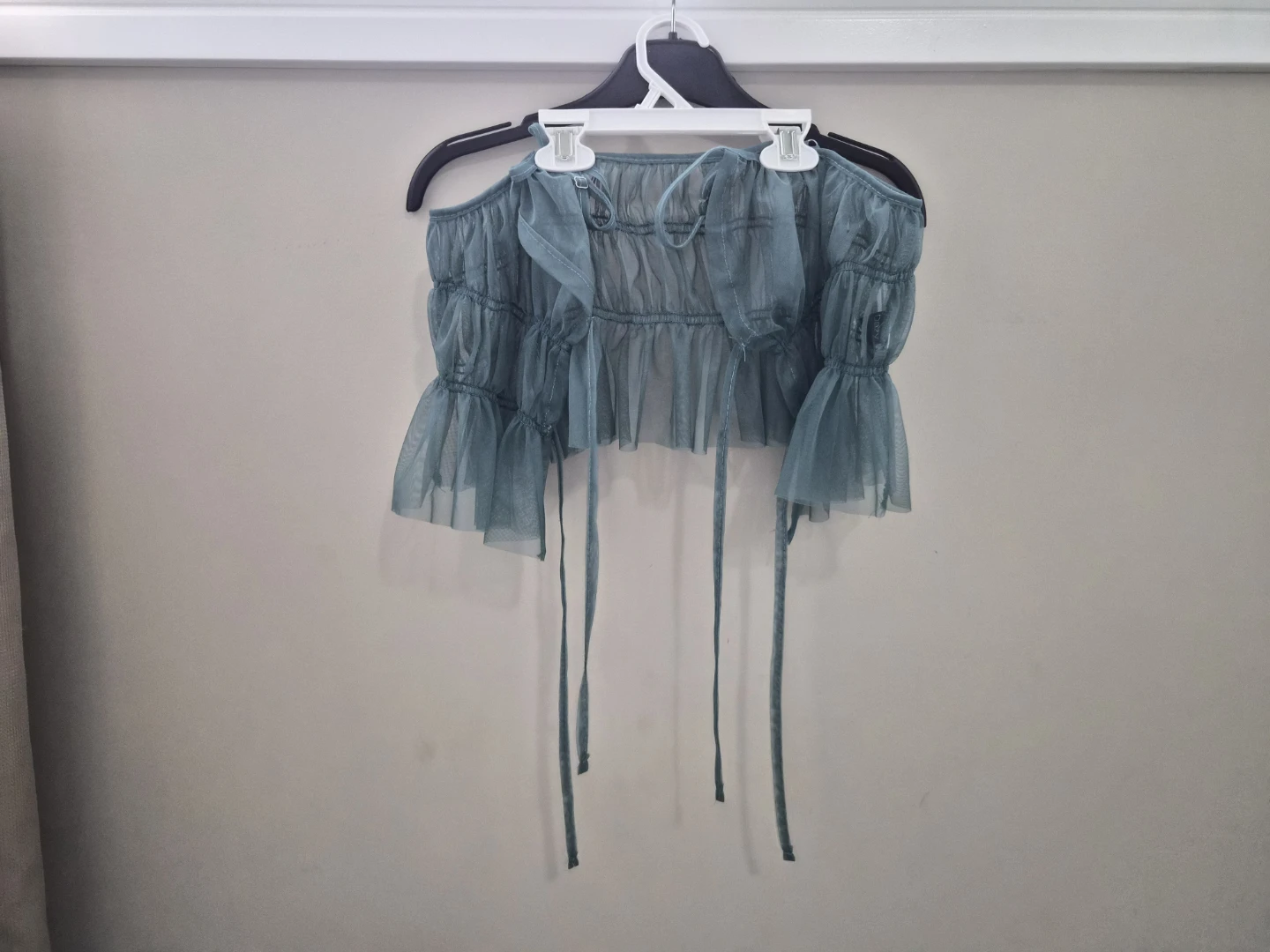 Teal Mesh Tube Top