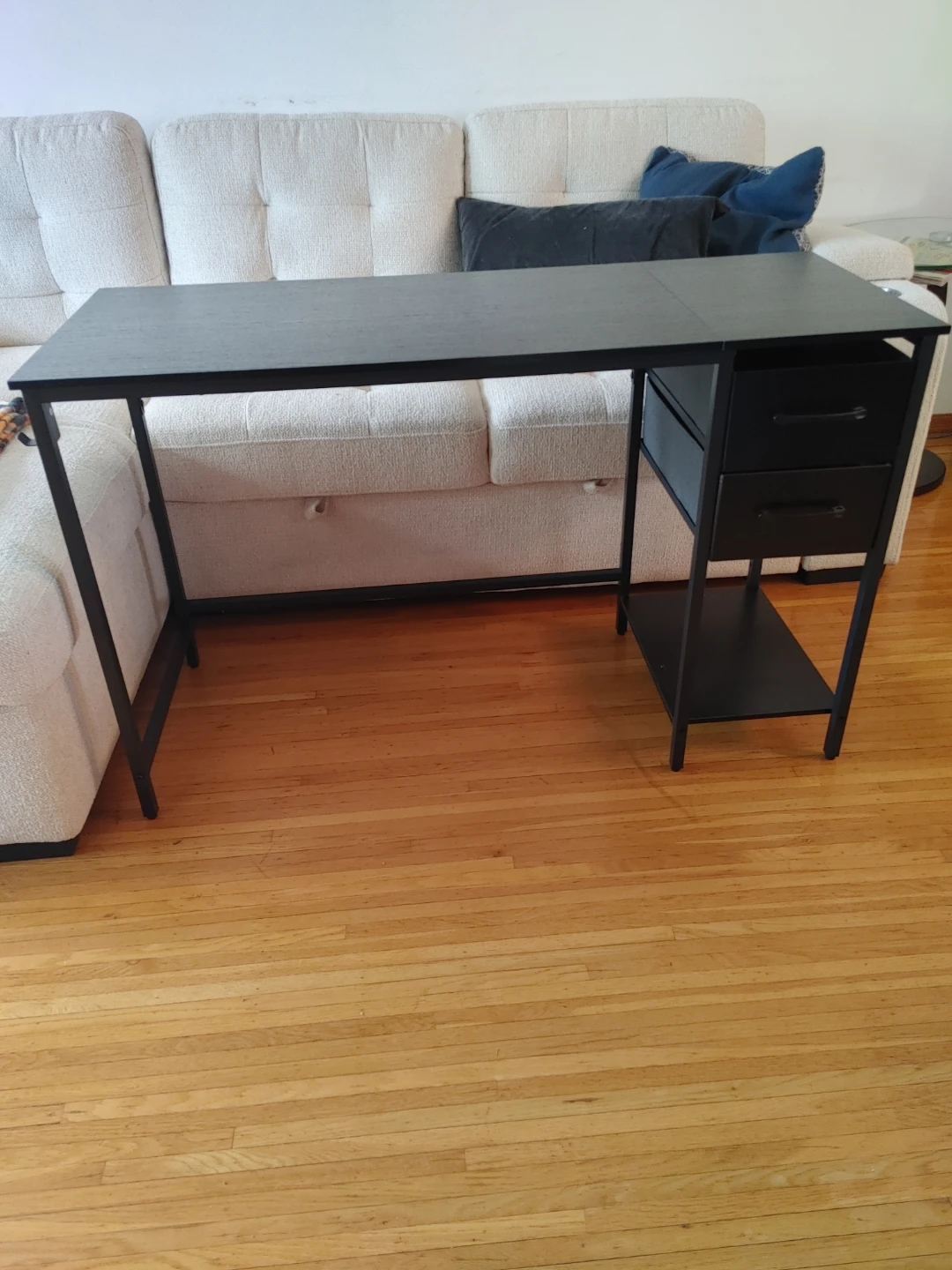 Black Two-Drawer Desk