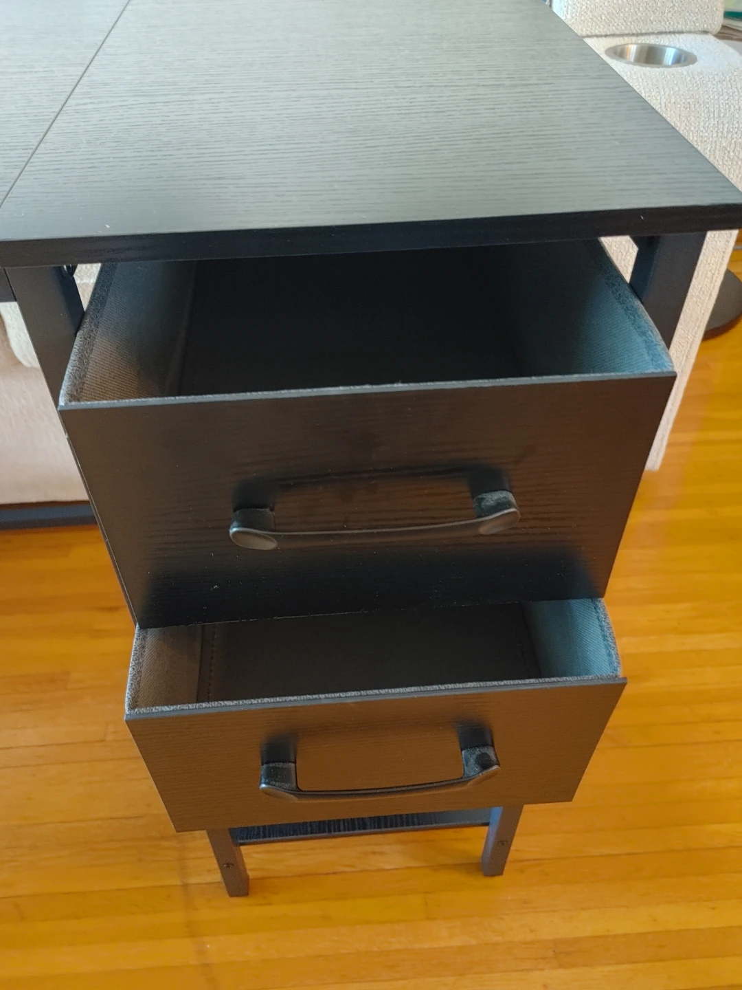 Black Two-Drawer Desk - photo 2