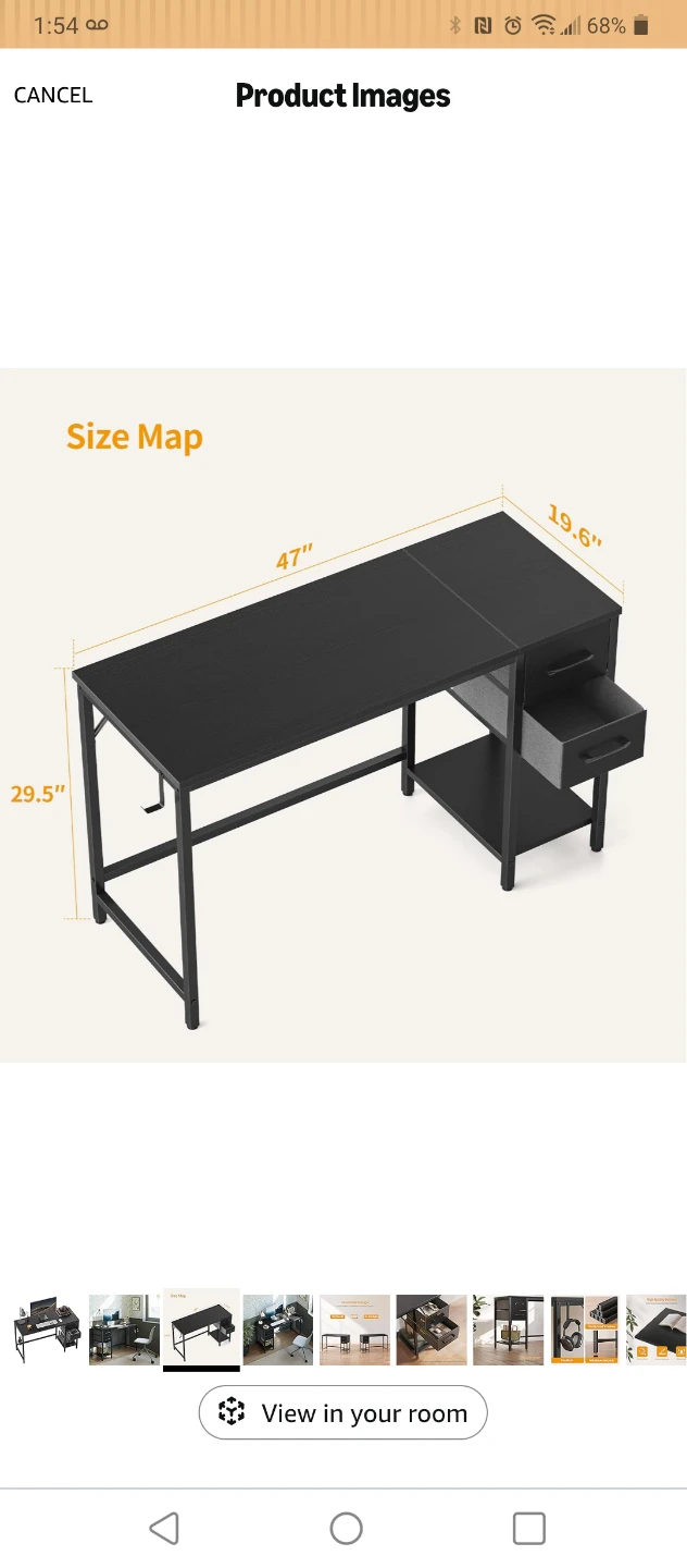 Black Two-Drawer Desk - photo 4