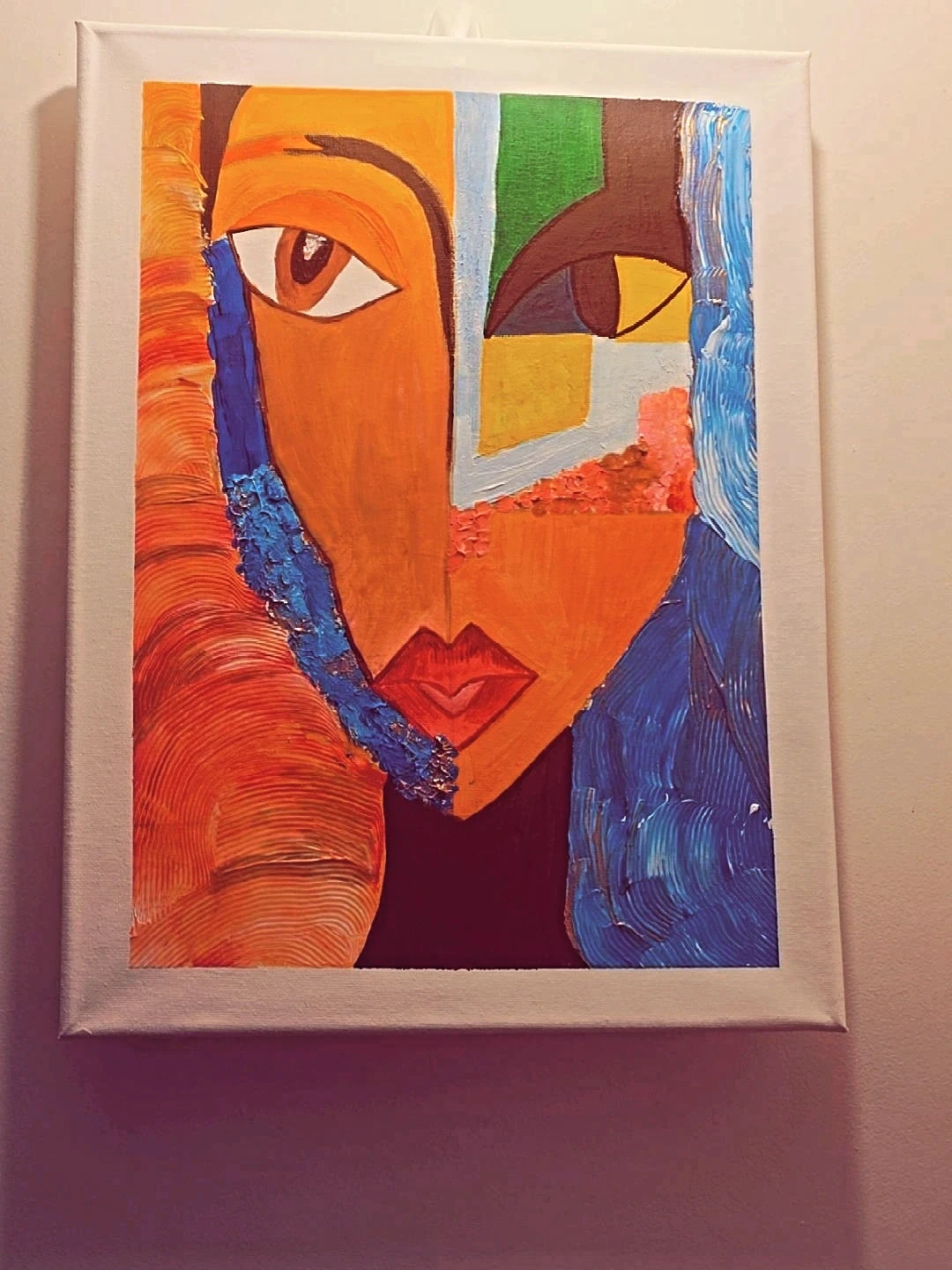 Abstract Face Painting Canvas Art - photo 2