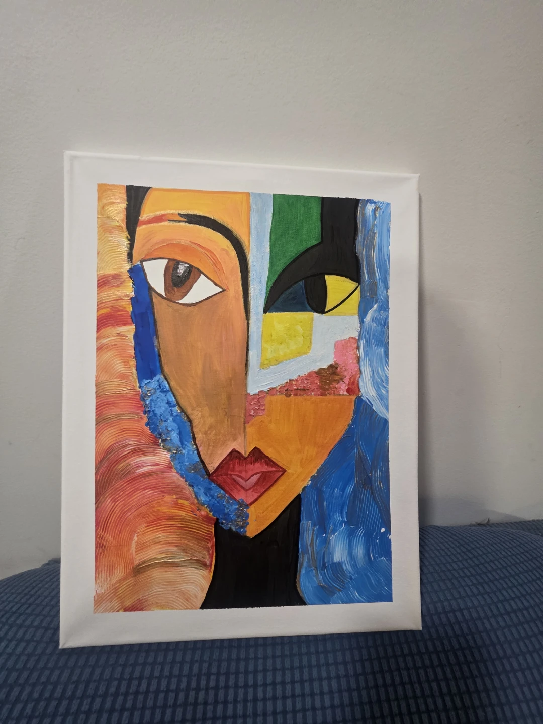 Abstract Face Painting Canvas Art - photo 4