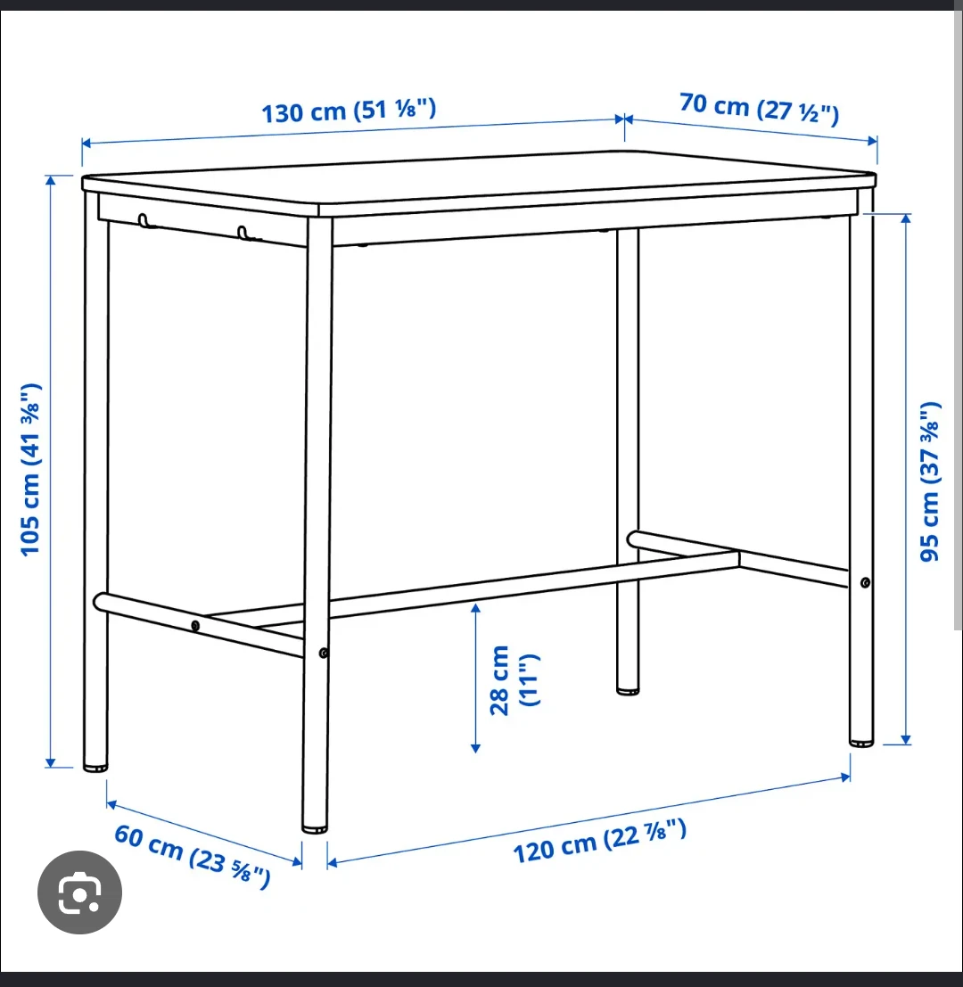 Black Bar Table with 2 Swivel Stools - photo 5