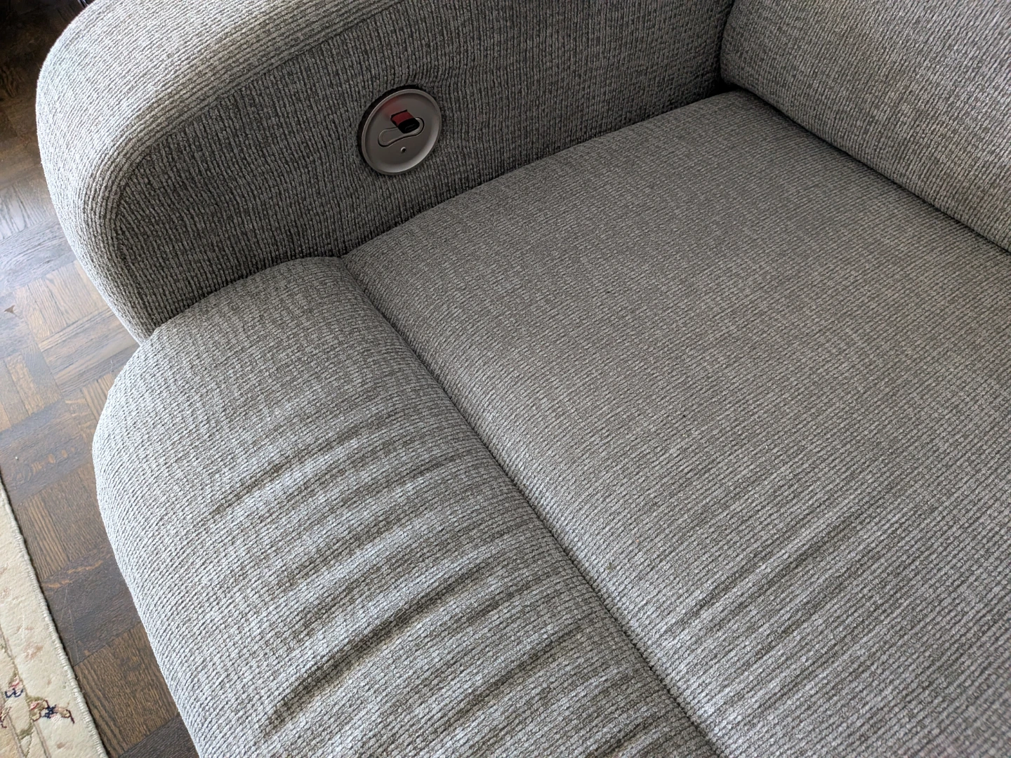 Grey Sectional Reclining Sofa - photo 3
