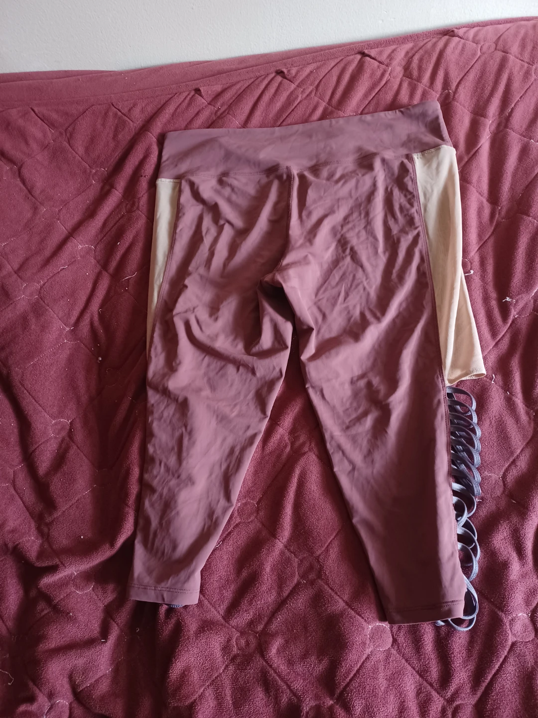 Active Life Cropped Leggings with Lattice Detail - Rose Mauve - photo 5