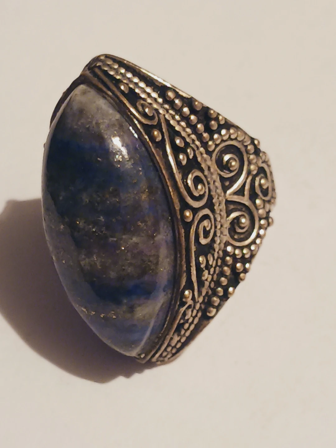 Beautiful Large Massive Ring with Blue Stone.  9. - photo 3