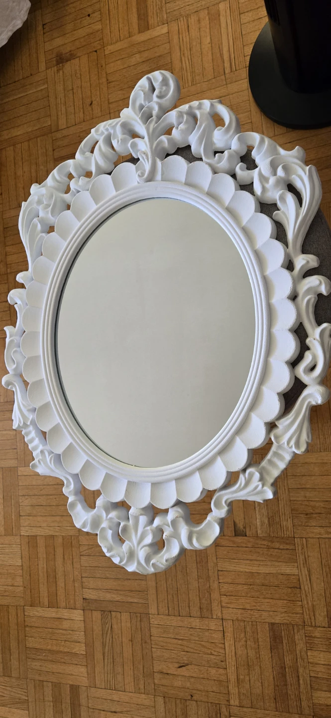 White Ornate Decorative Mirror - photo 2