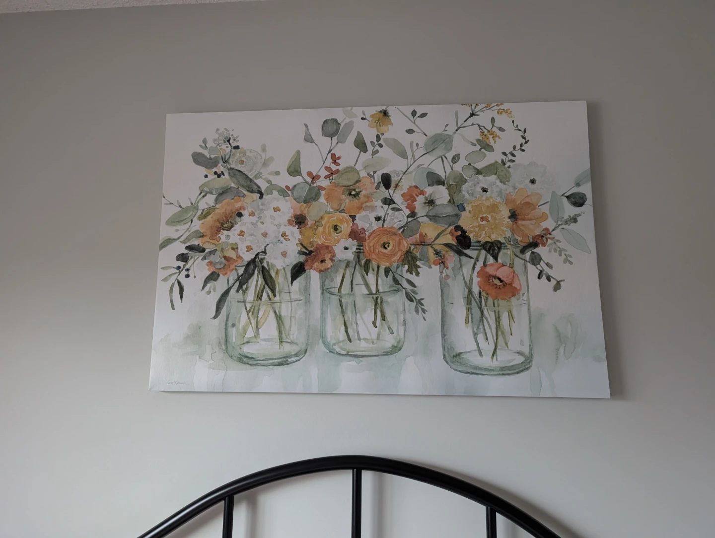 Canvas Wall Art - Floral Arrangement in Jars - photo 2