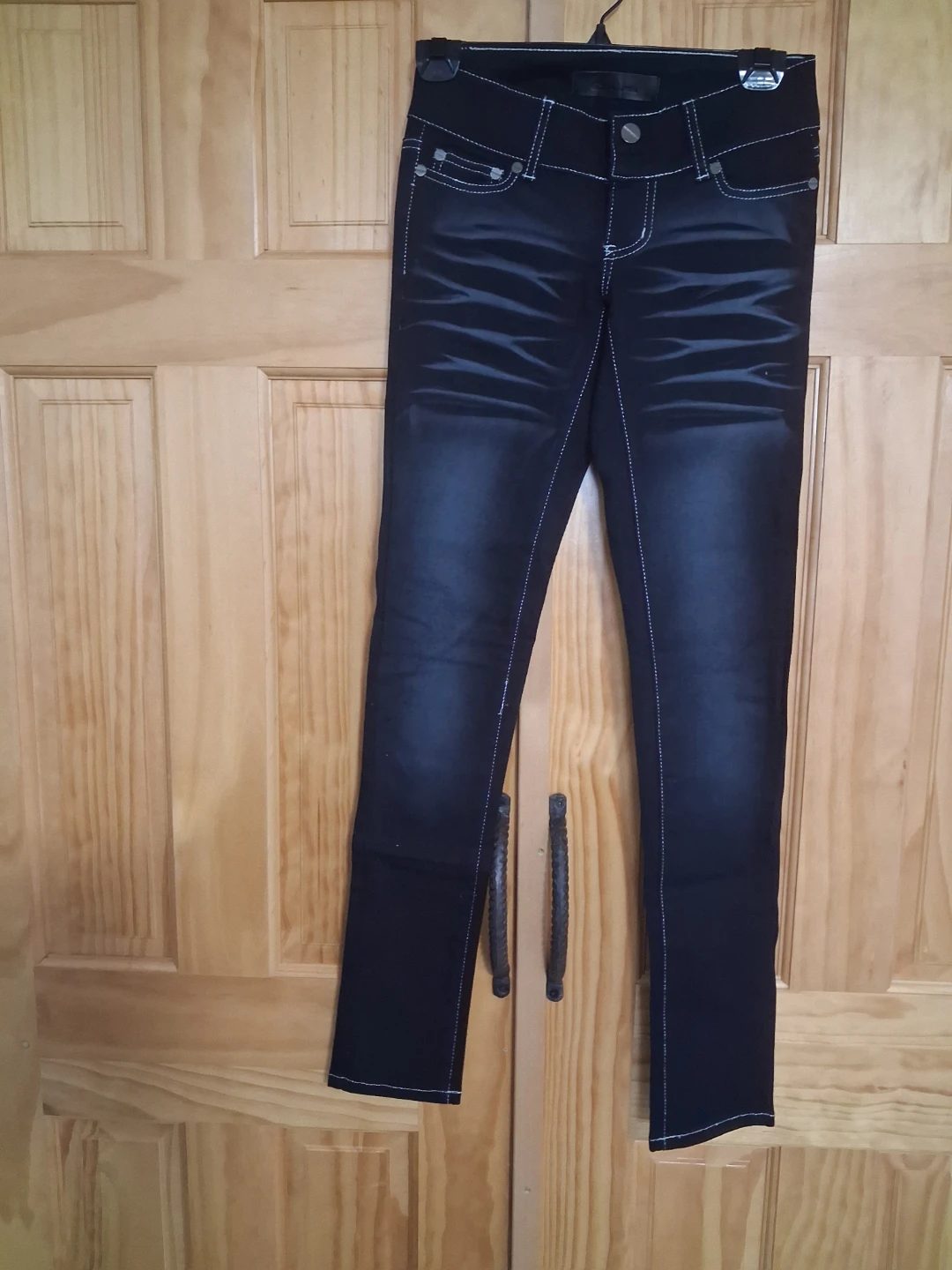 Black Jeans with White Stitching