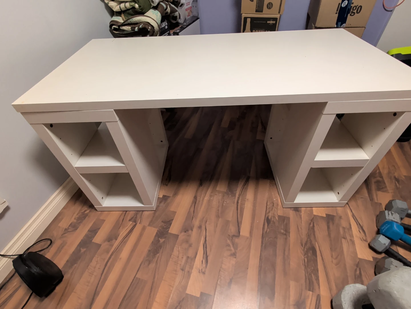 Ikea White Desk with Shelving - photo 2