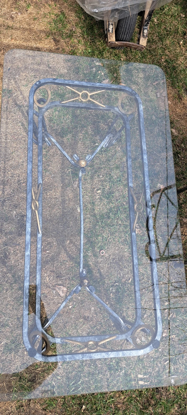 Glass Top Table with Metal Base - photo 4