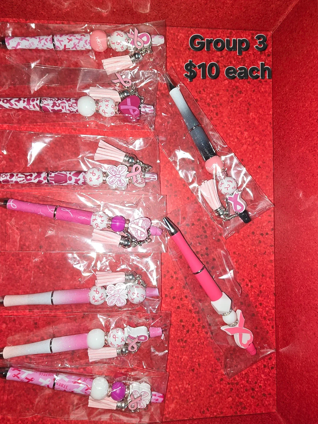 Beaded Pens with Charms - Breast Cancer Awareness - photo 2