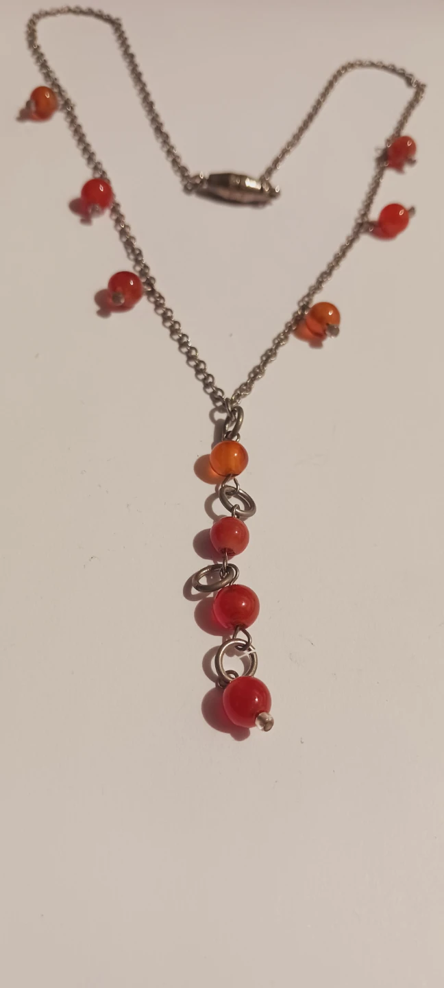 Cute Orange Beaded Necklace - photo 4