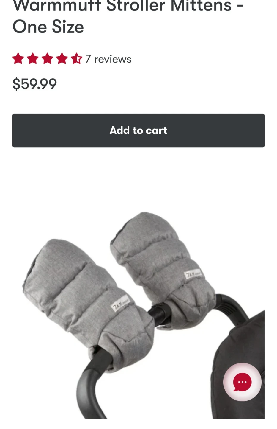 7 A.M. Enfant Stroller Mittens - Black - photo 2