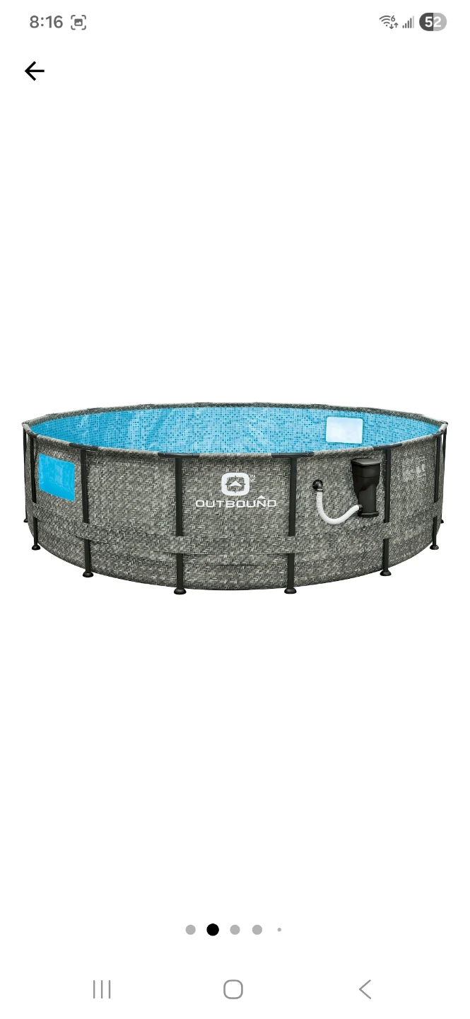 Outbound 16ft Round Steel Frame Swimming Pool with Ladder - photo 2