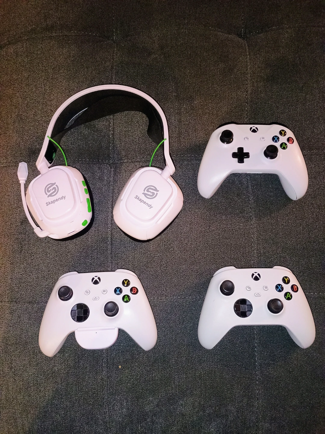Xbox series s controllers and headset
