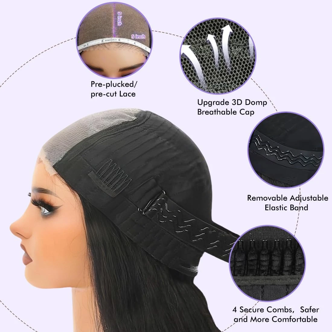 Kinky Curly Glueless Wig - Human Hair - photo 4