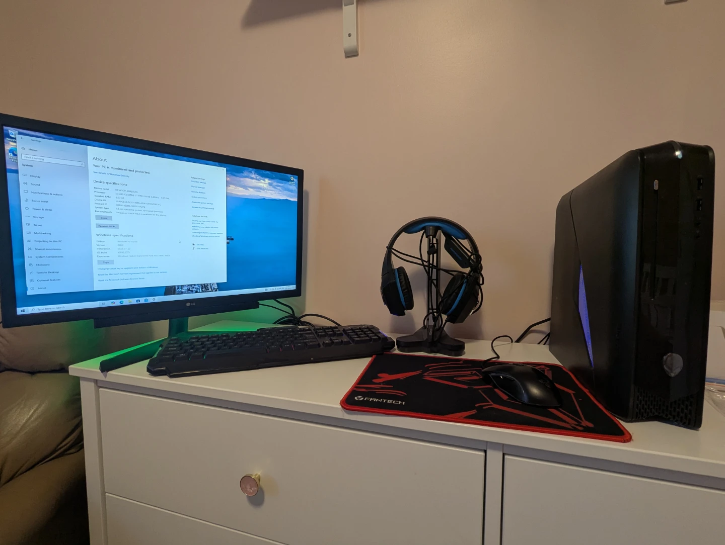 Alienware gaming desktop and accessories