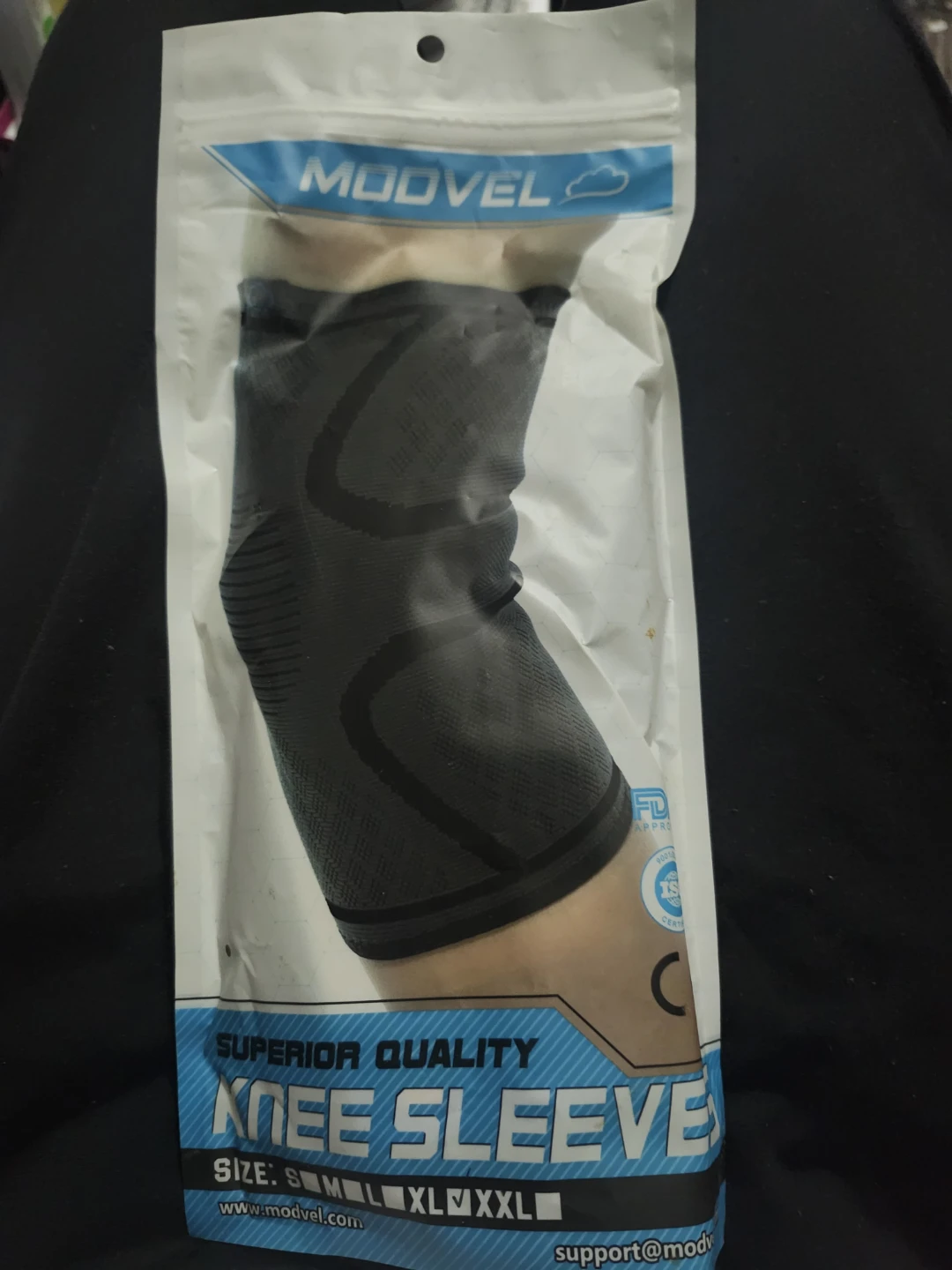 Modvel Knee Sleeve - Black, Size XXL