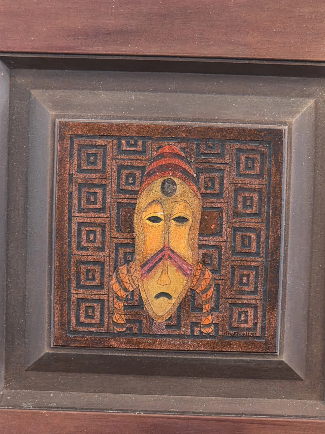 Wooden Wall Art Mask - photo 2