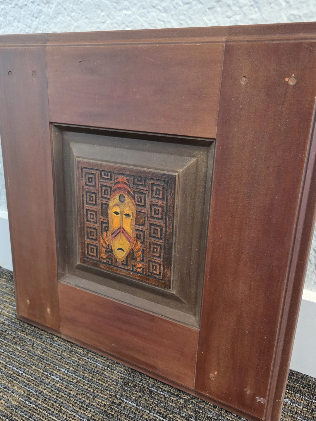 Wooden Wall Art Mask - photo 3
