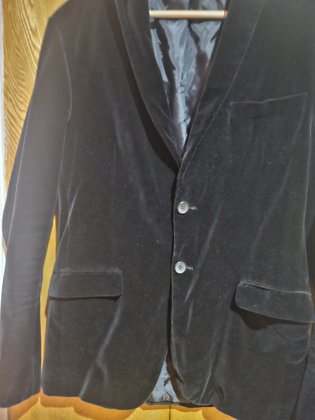 Zara Man Black Velvet Blazer - photo 2