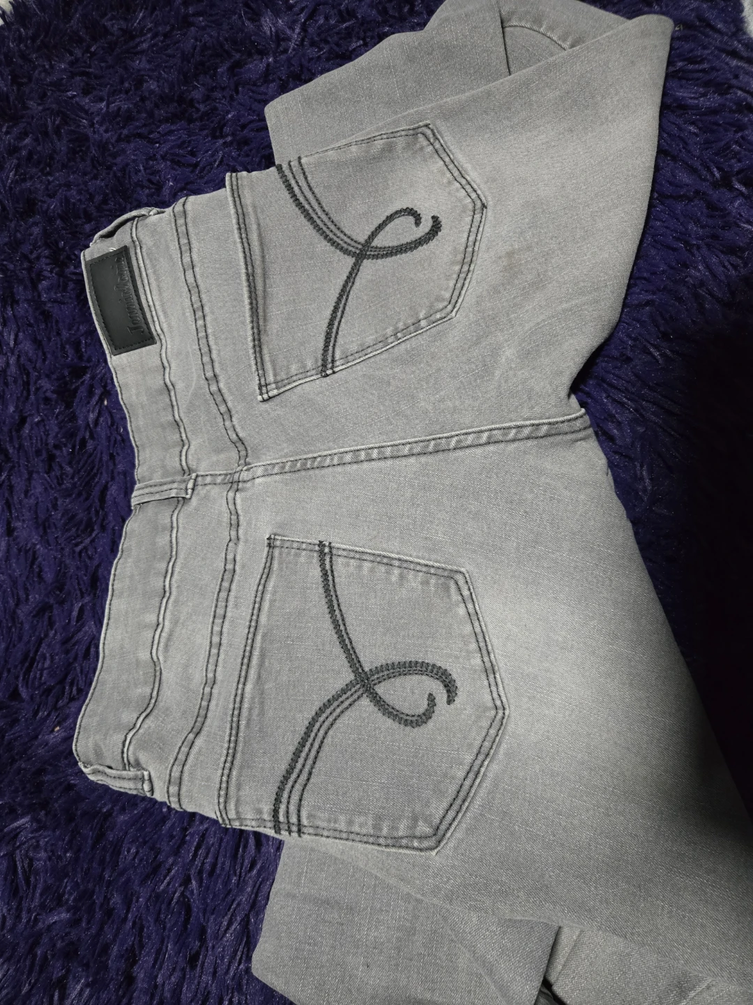 Jeaniologie Grey Ripped Skinny Jeans Size 8 - photo 2