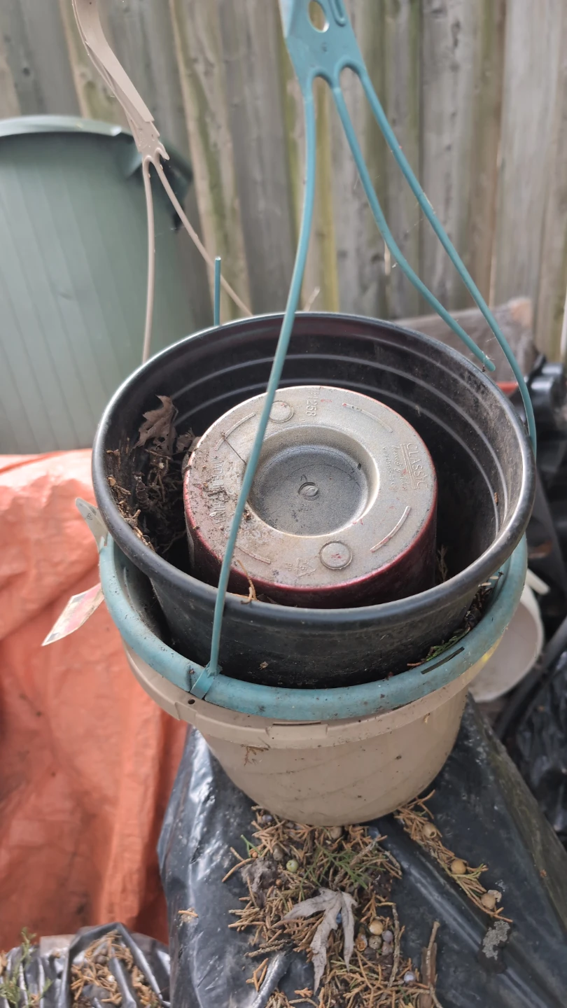 Used Plastic Hanging Planter Pot