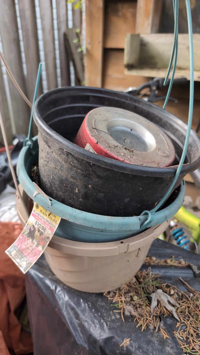 Used Plastic Hanging Planter Pot - photo 2