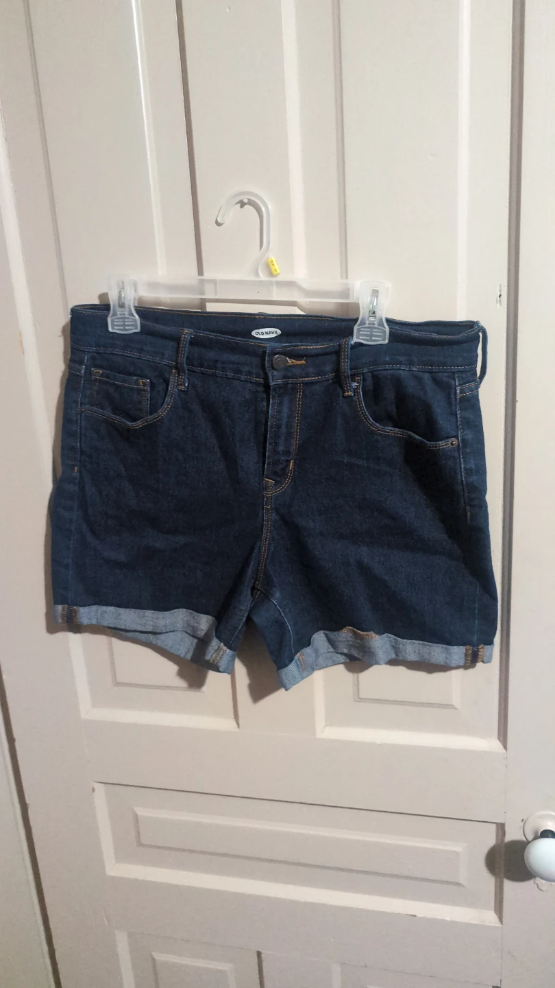 Old Navy Dark Wash Denim Cuffed Shorts