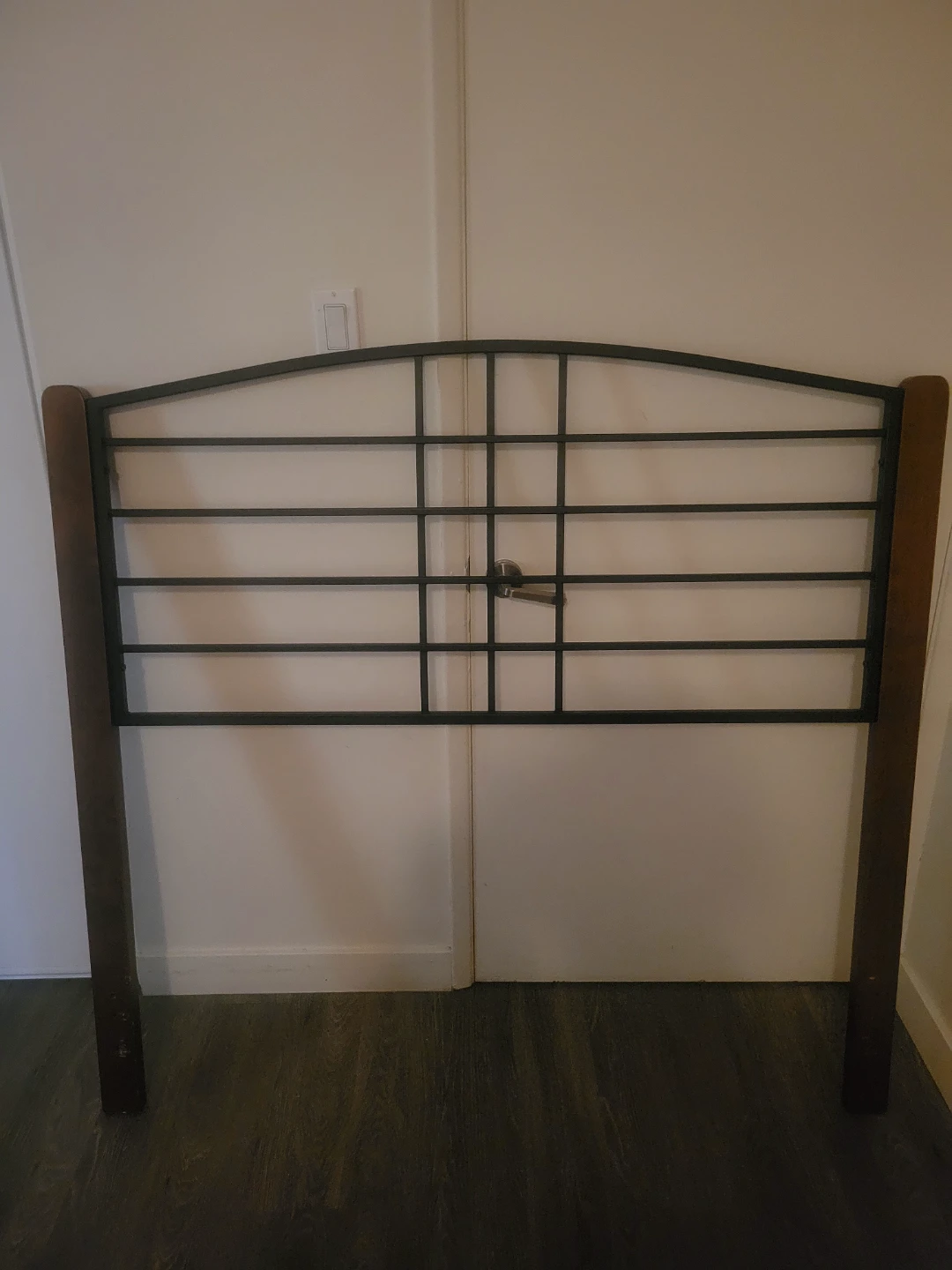 Double size metal and wood headboard - photo 2