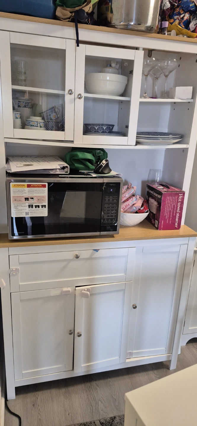 HOMCOM 71" White Kitchen Pantry Cabinet with Countertop - photo 4