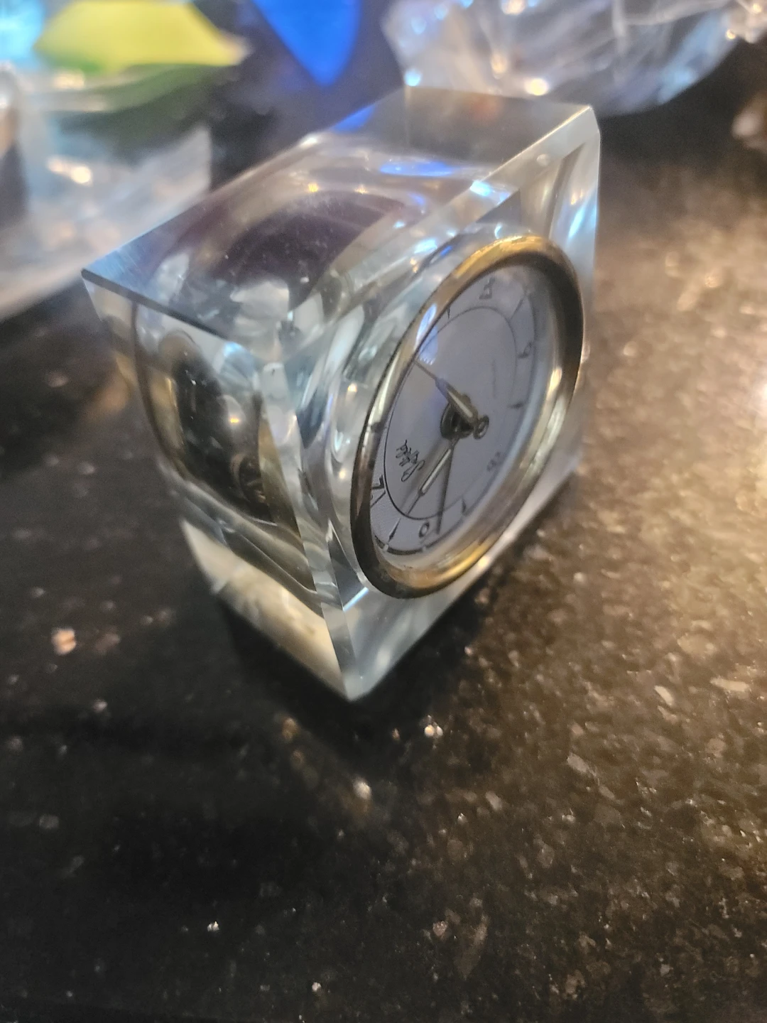 Sheffield Crystal Cube Small Desk Clock