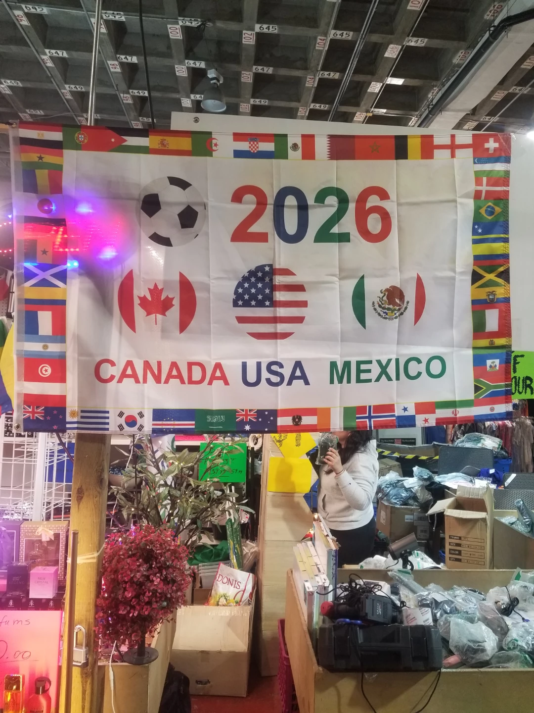 World Cup 2026 Canada USA Mexico Flag 3'x5' - photo 2