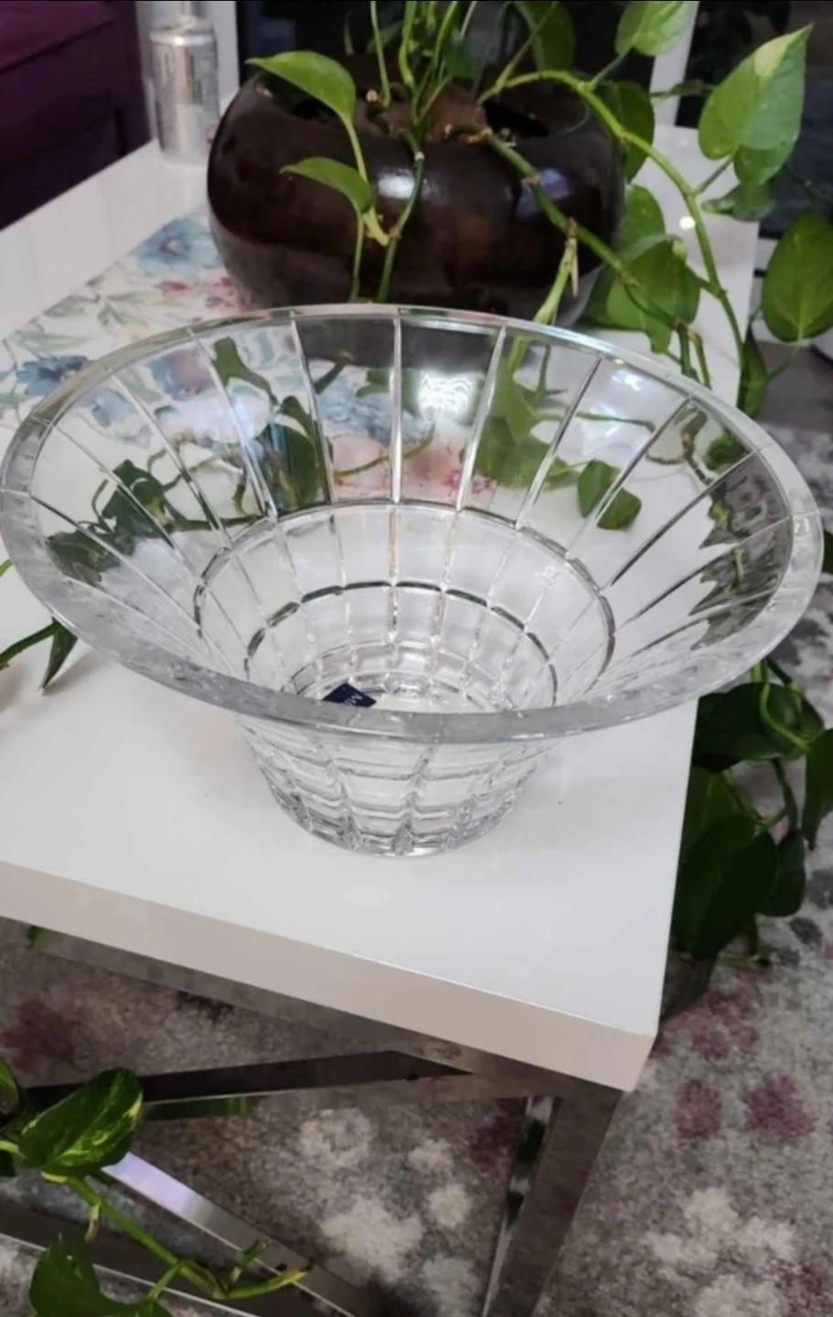 NEW! MIKASA "AVENUE" CRYSTAL BOWL - 10" ROUND