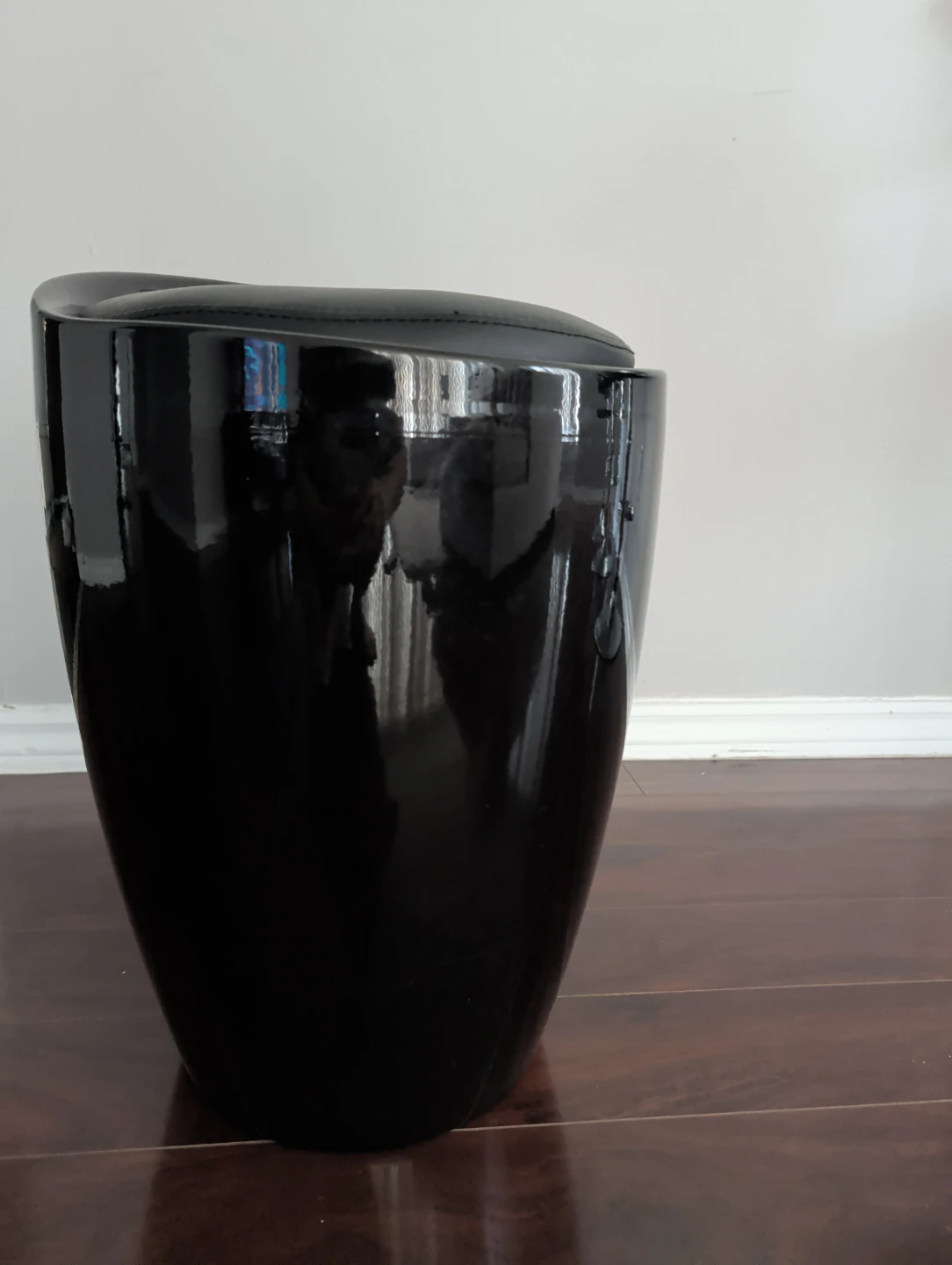 Black Storage Ottoman Stool - photo 2