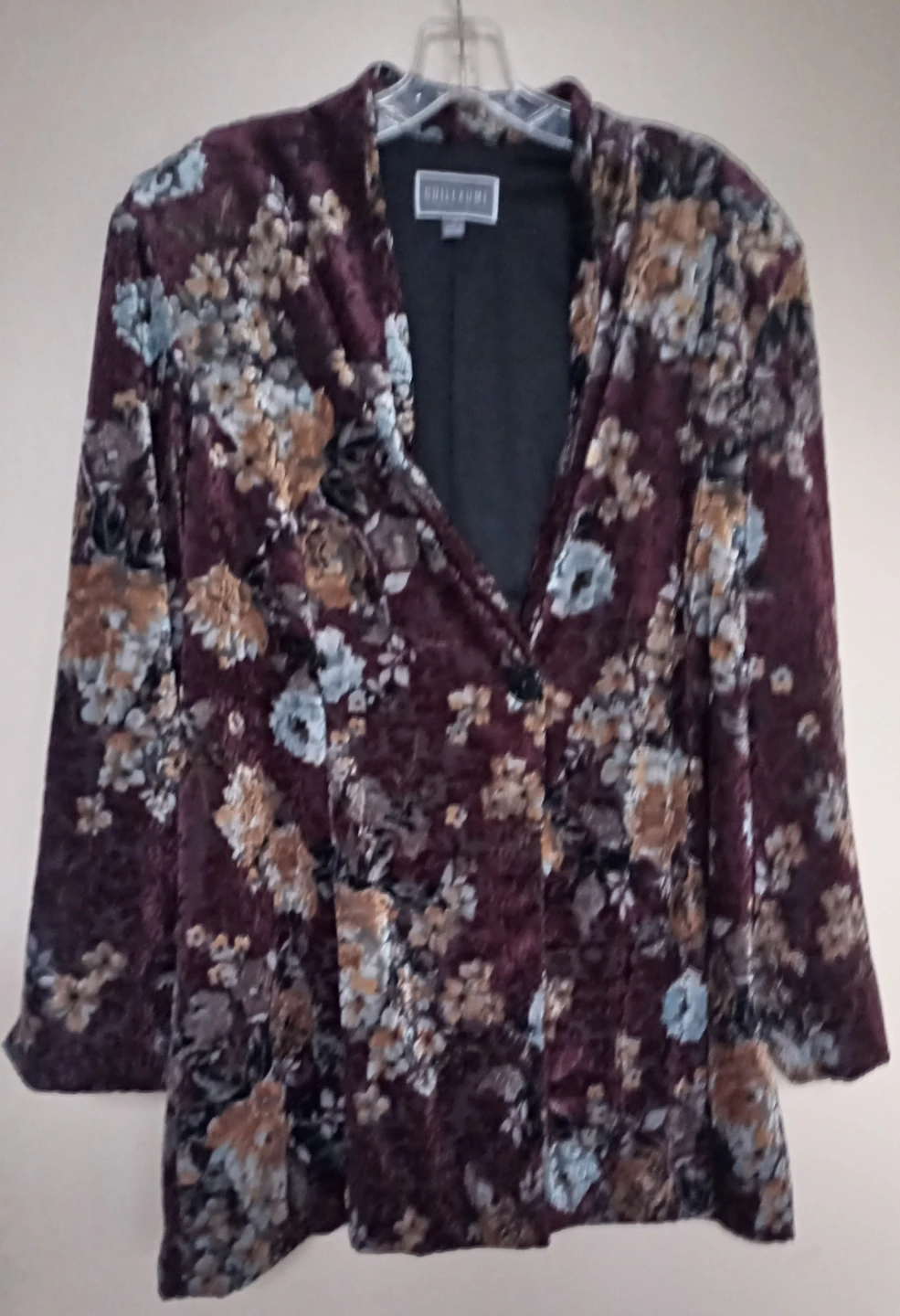 GUILLAUME Velvet Floral Blazer